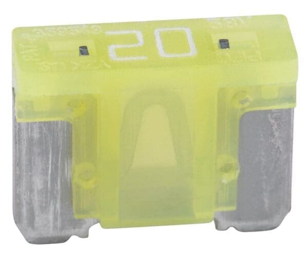 MINI LOW PROFILE 20 AMP BLADE FUSE-BUSSMANN-YELLOW-5 PACK-ATM205LPPK