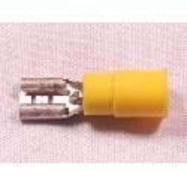 12-10 AWG .250 FEMALE QUICK DISCONNECT, NYLON - YELLOW - C2143